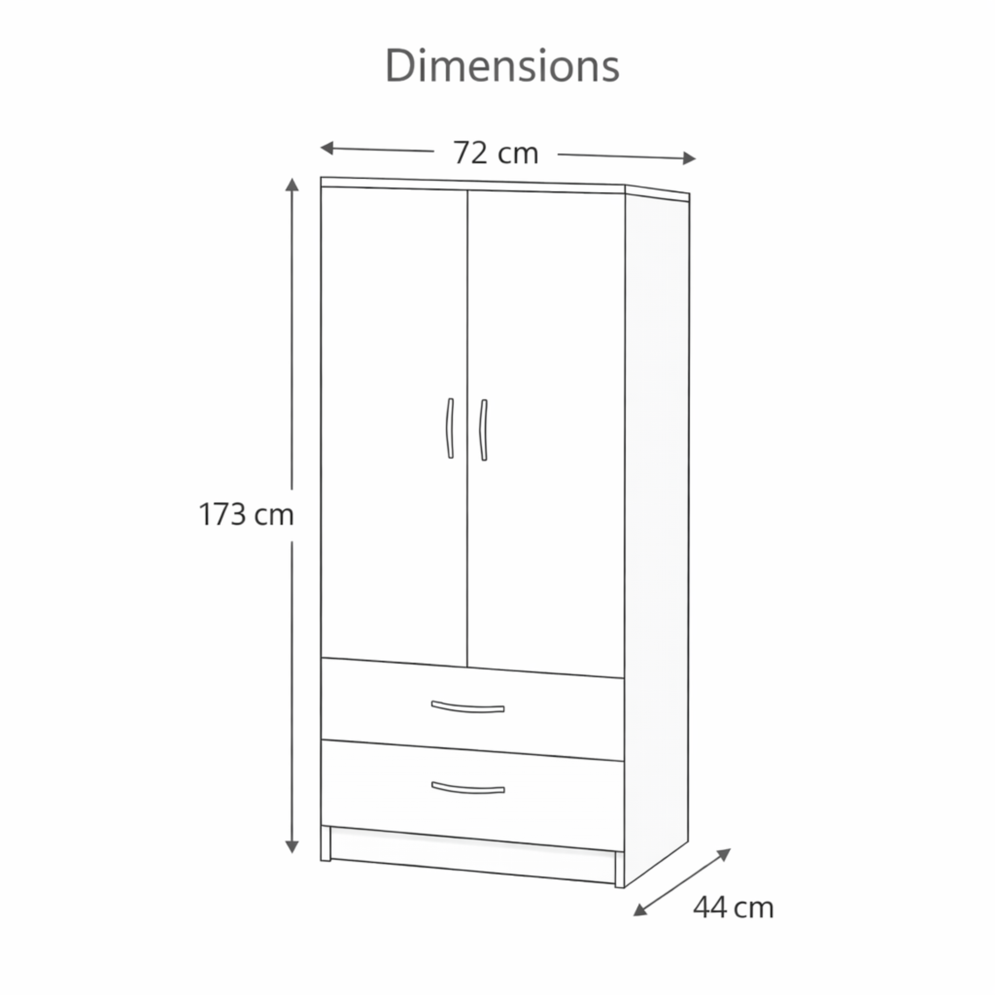 Wardrobe with Drawers – Oak