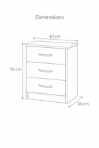 Bedside Table - White