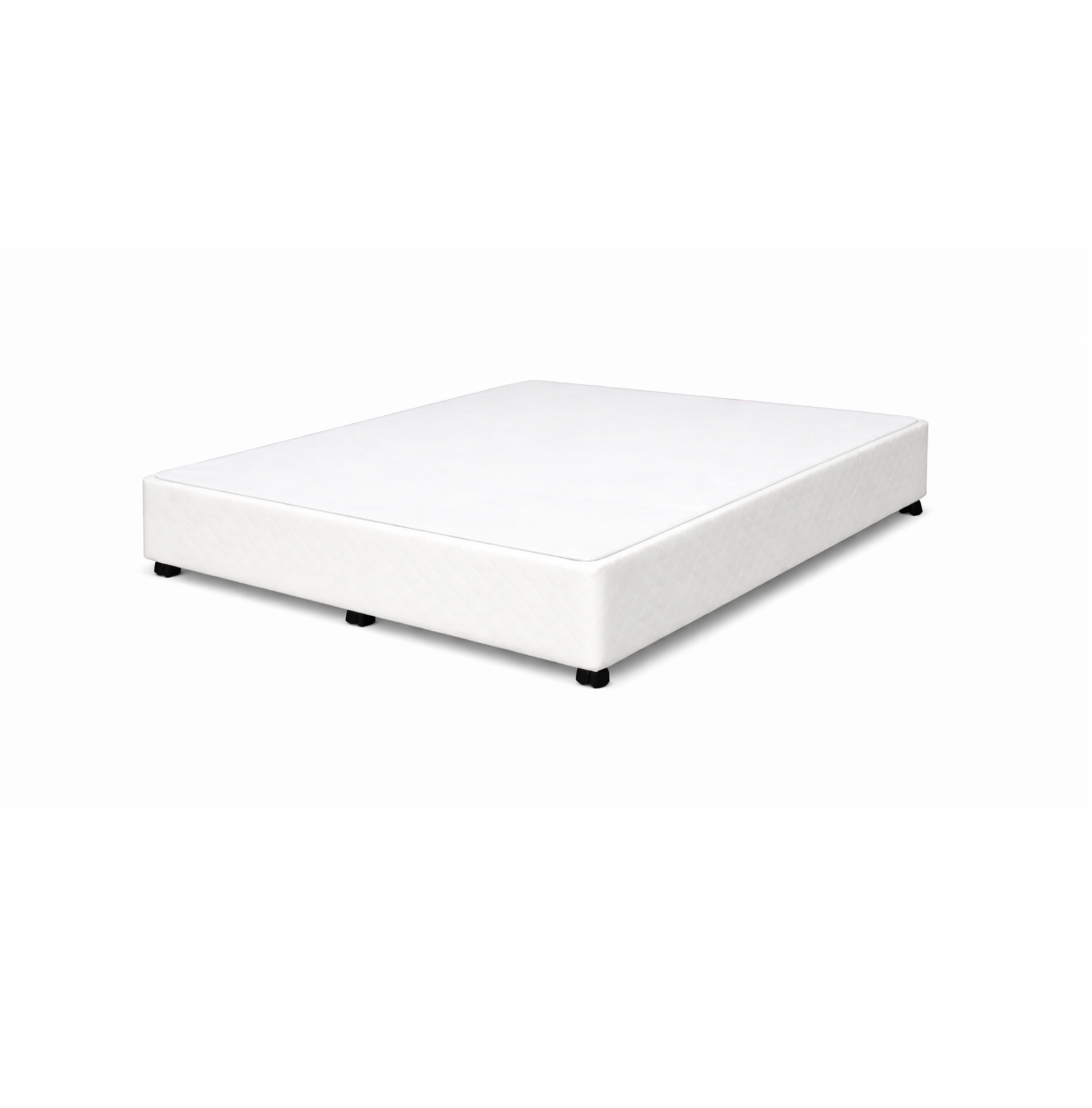 Bed Base – Double (White fabric)